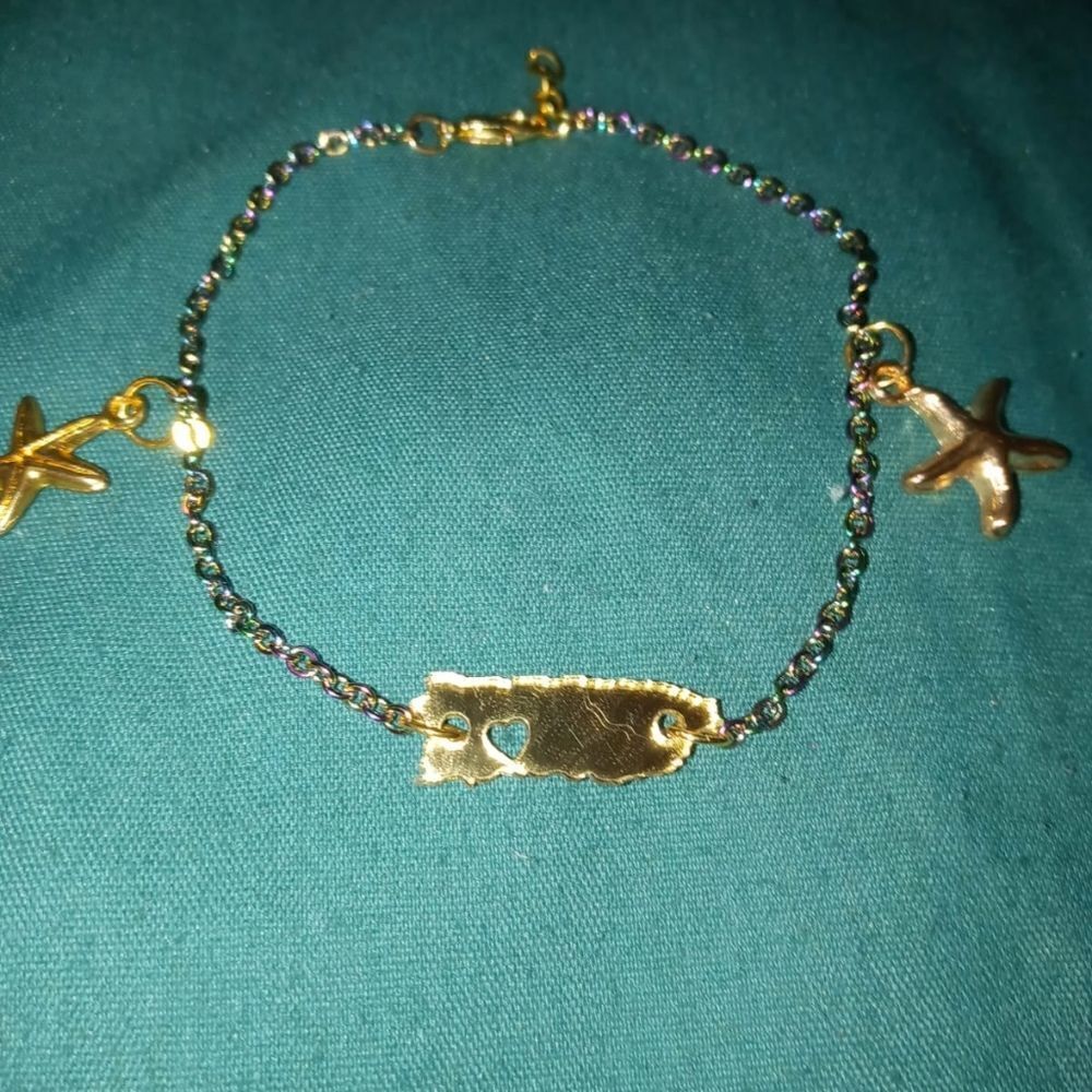 Rainbow Puerto Rico anklet or bracelet